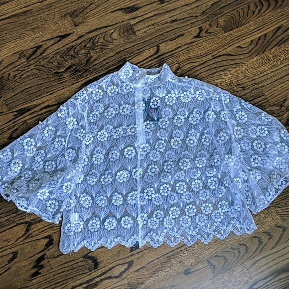 N by Nancy Pearl Embellished Sheer Tunic, Size M - Picture 1 of 5